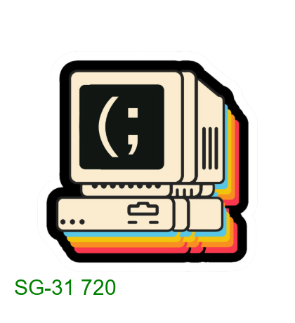 Retro computer smile