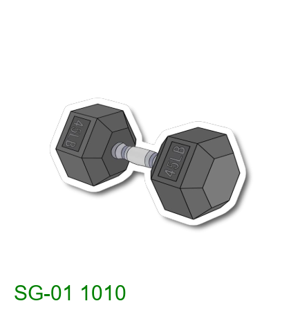 45lb dumbbell sticker